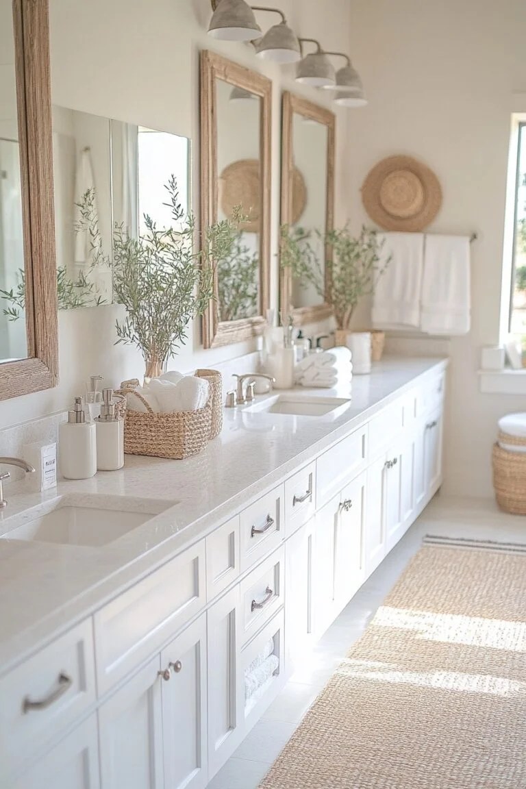 29 Coastal Farmhouse Bathroom Ideas To Transform Your Washroom Into A