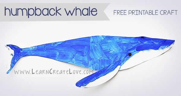 Printable Humpback Whale Craft