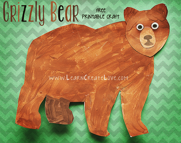 Grizzly Bear Printable Craft