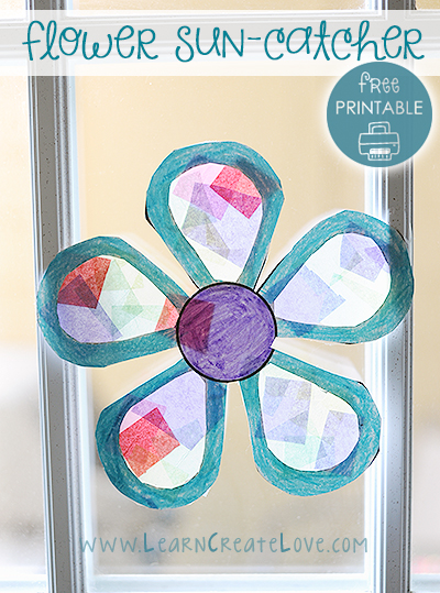 Flower Sun-Catcher with Printable