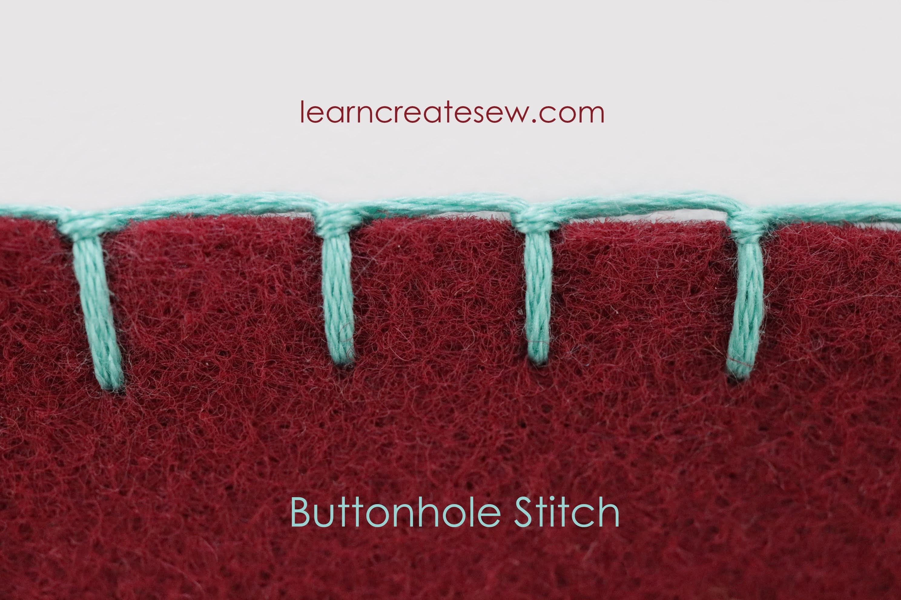 Blanket Stitch vs Buttonhole Stitch learncreatesew
