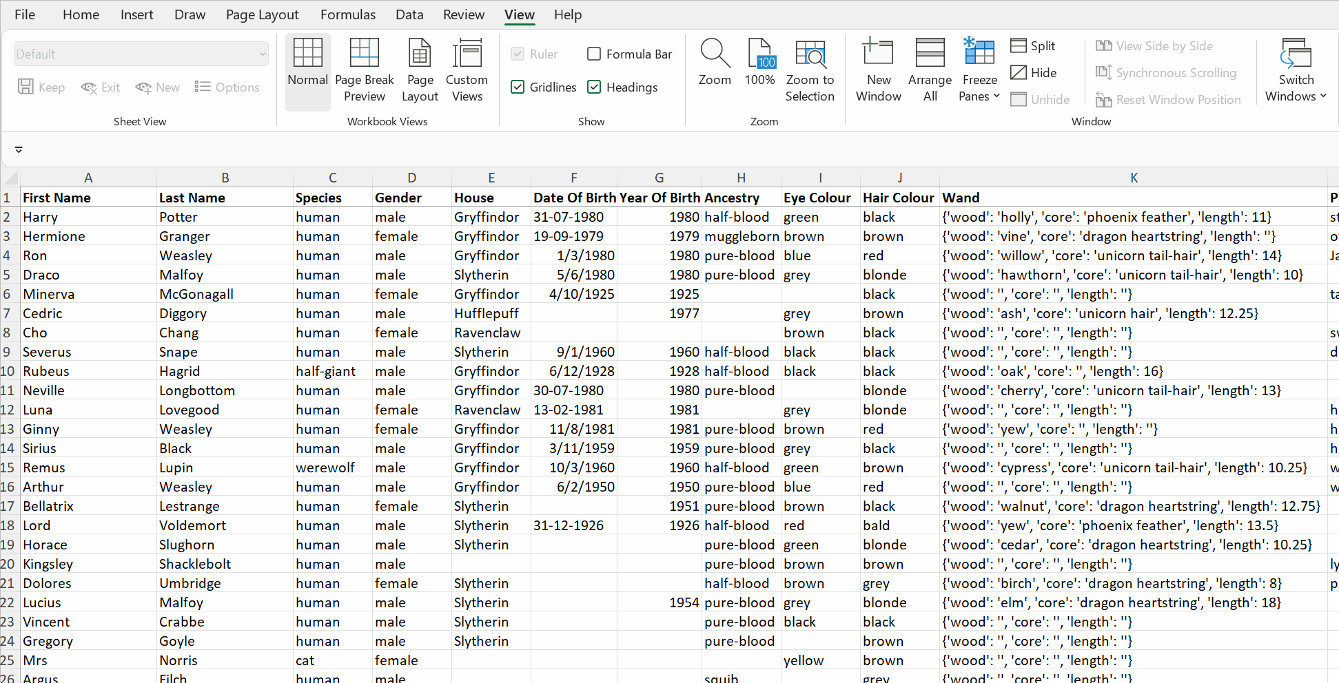 Basics Freeze Panes Learn Excel