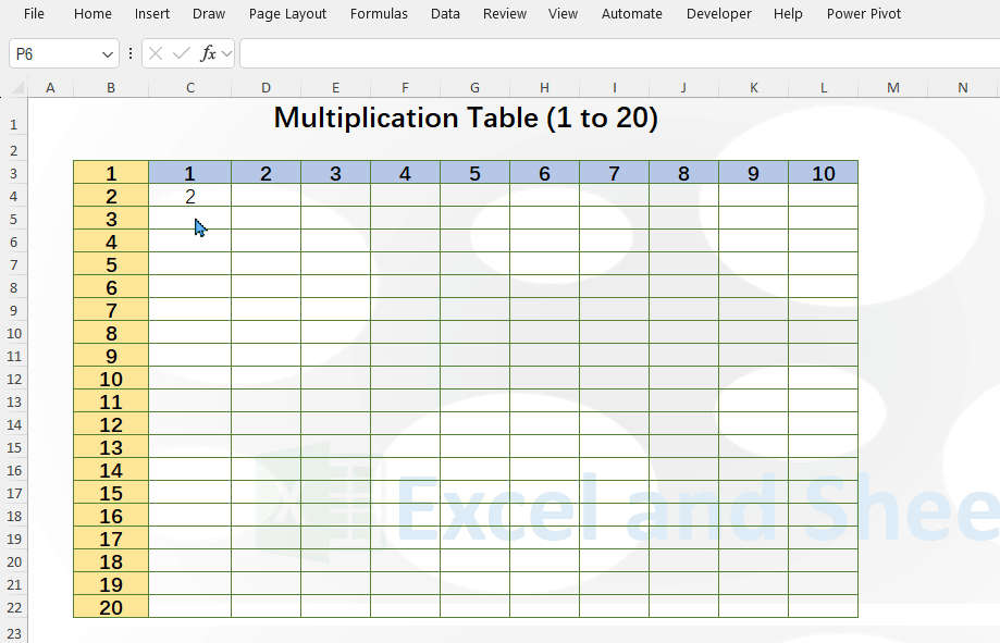 How to Make Multiplication Table in Excel Learn Excel and Sheets