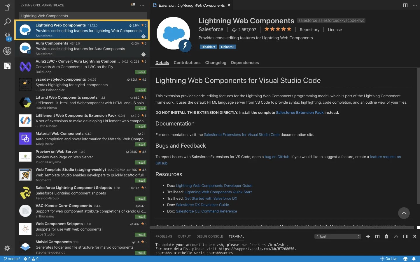 Quick Start Lightning Web Components Blog