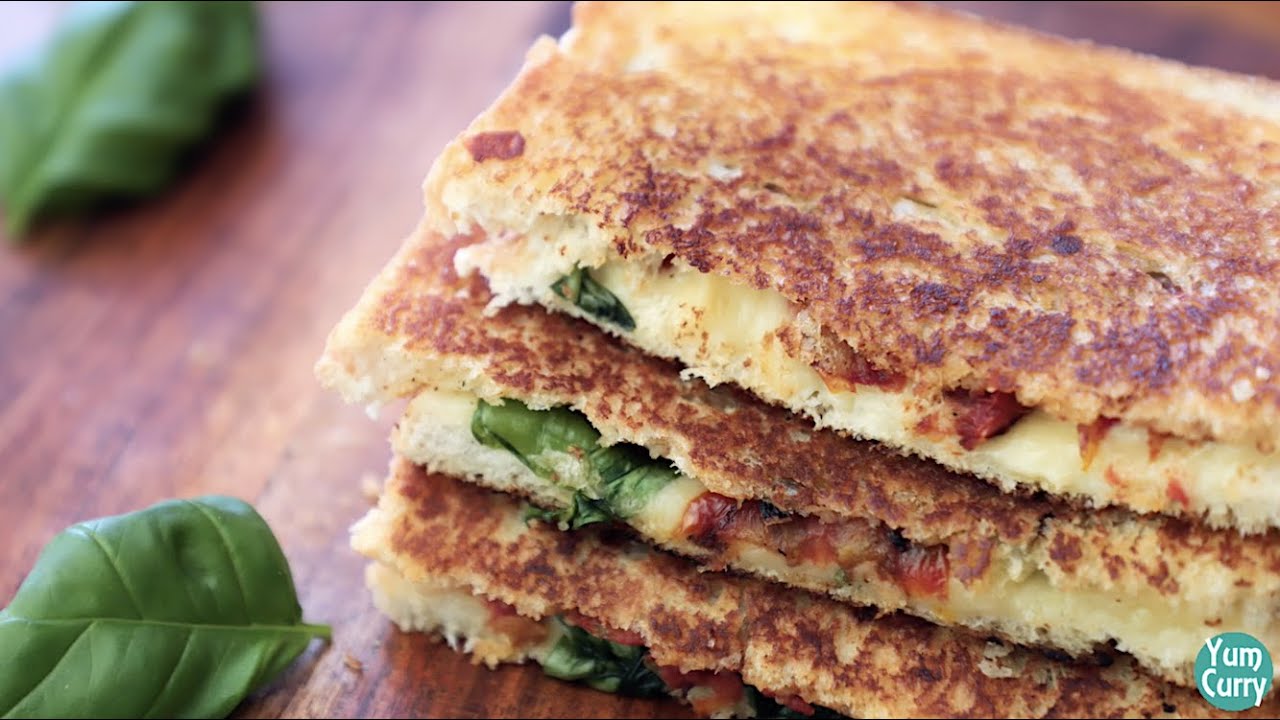 Grilled tomato sandwich Tomato basil sandwich