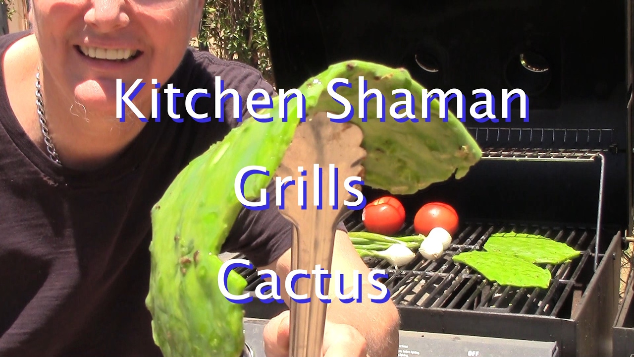 Grilling Nopales (Cactus)