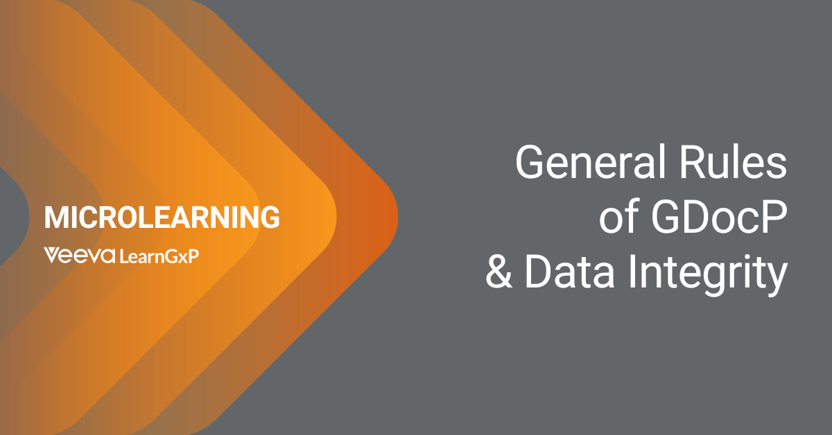 MLV005 The General Rules of Good Documentation Practices & Data