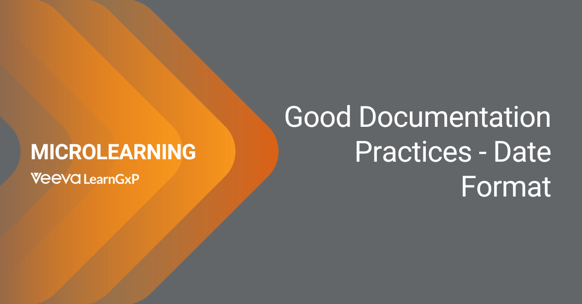 Good Documentation Practices Date Format LearnGxP Accredited