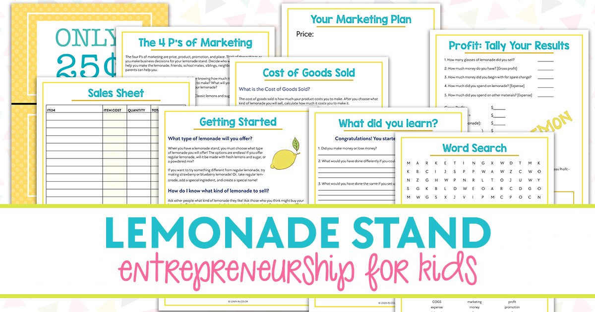Lemonade Stand Business Plan and Financial Model RokuGene