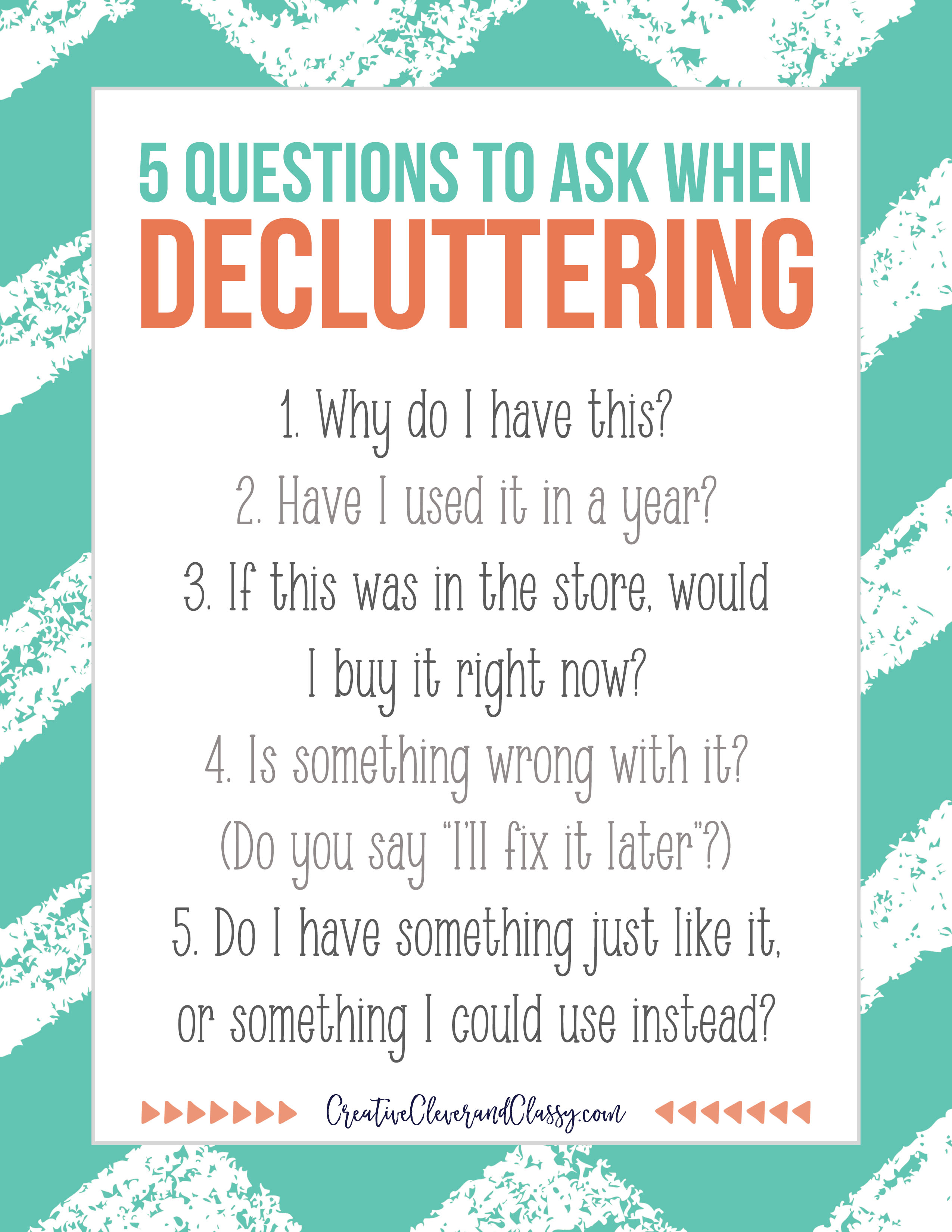 5 Easy Questions to Ask Yourself When Decluttering