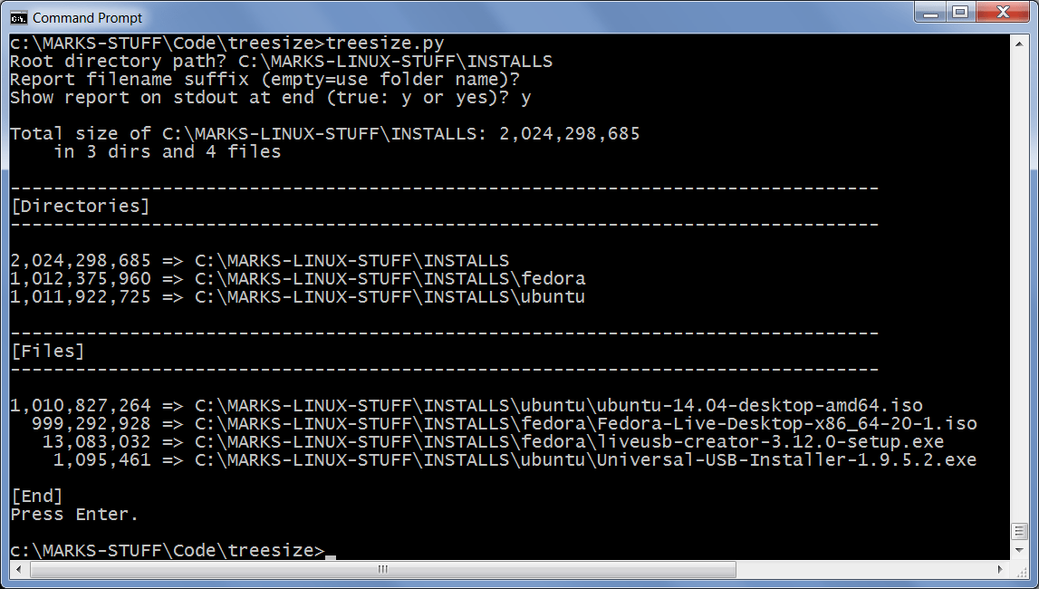 treesize File/Folder Sizes