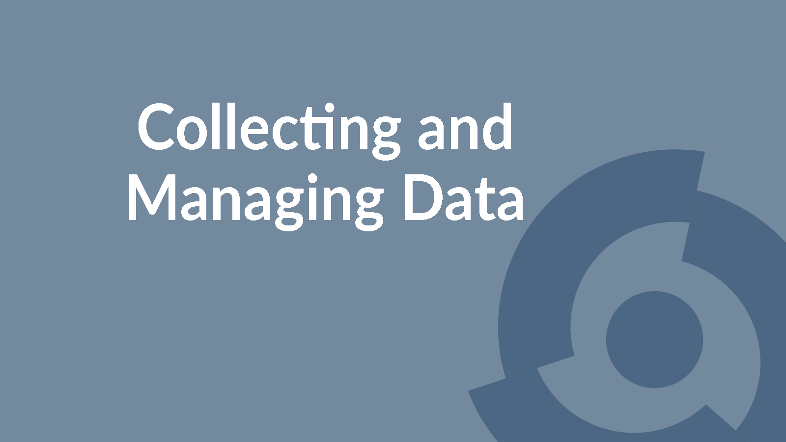 Data Collection and Management for Research on Teaching Center for