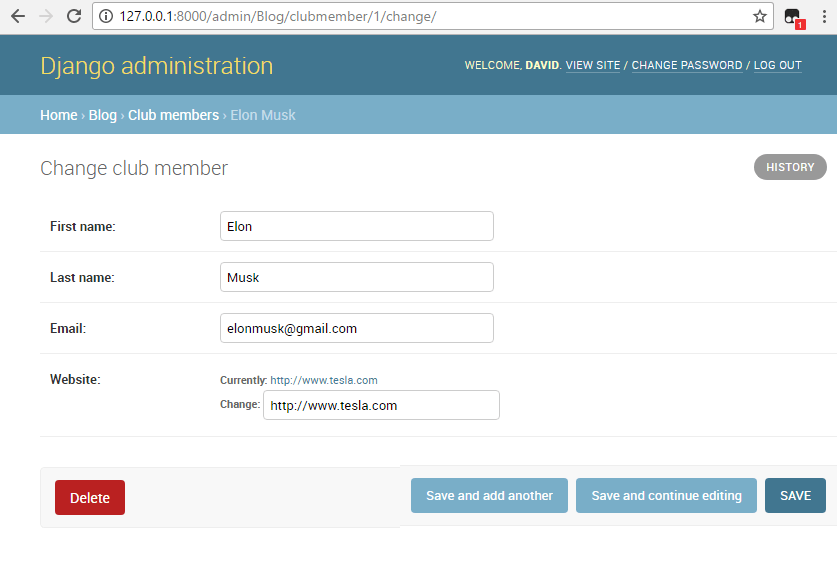 How to Create a URLField in Django