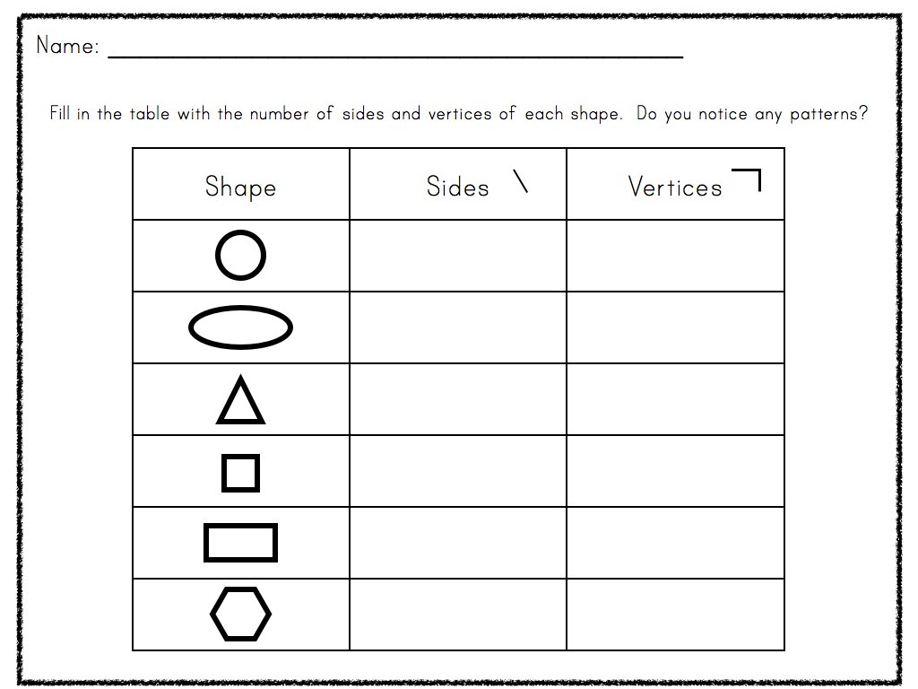Shapes Worksheets for Kindergarten K5 Learning