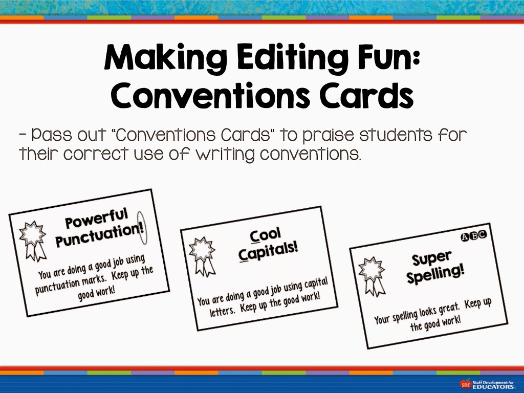 This Week in Intervention Writing Conventions Cards Learning at the