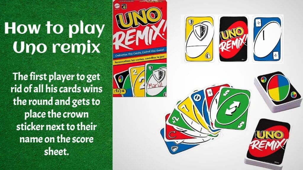 The UNO Remix Rules And Cards Learning Board Games