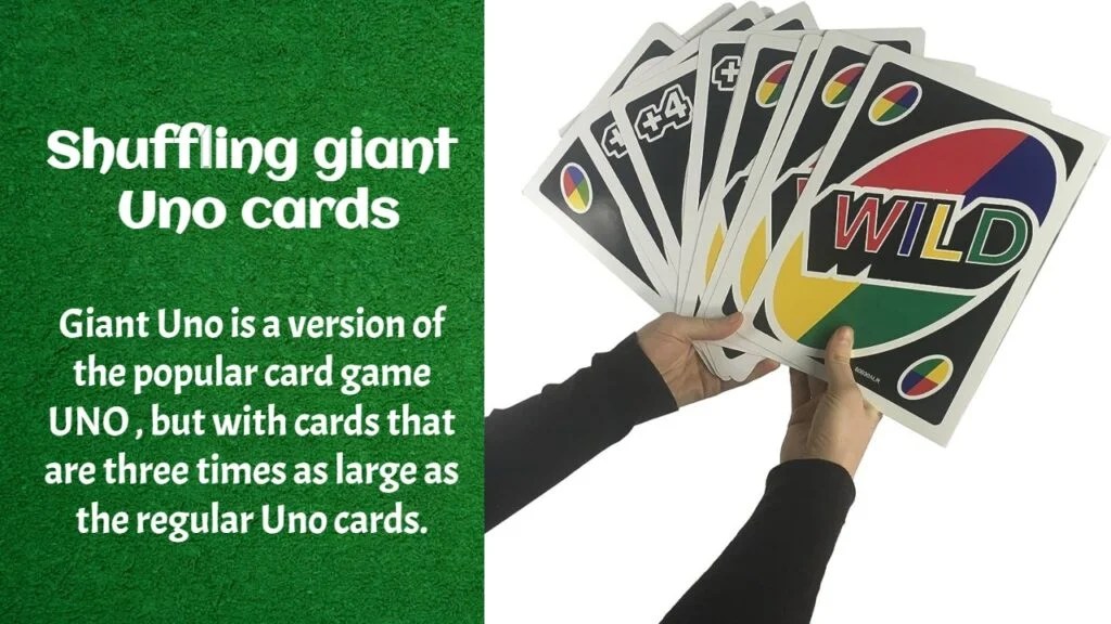 How To Shuffle Giant Uno Cards Learning Board Games