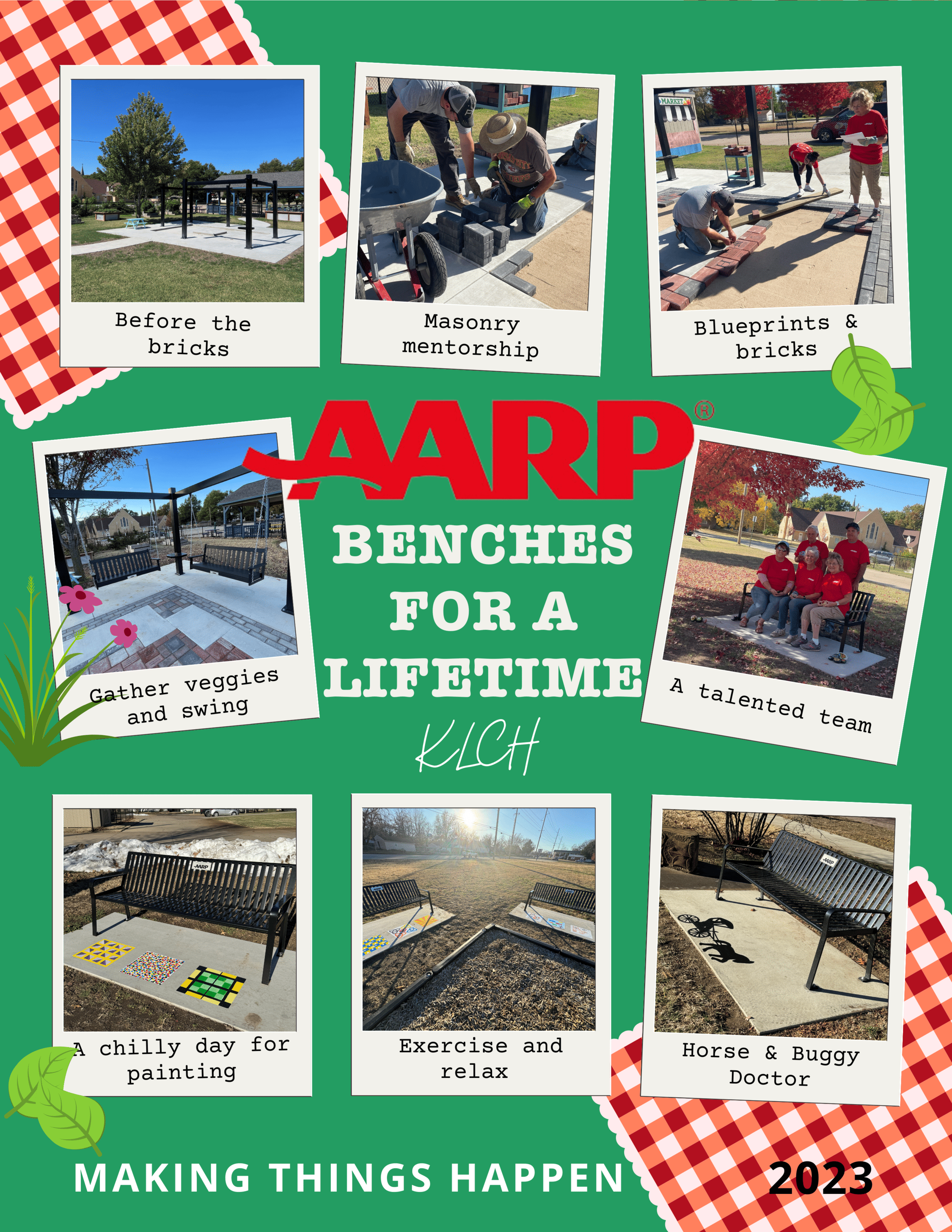 AARP Benches For A Lifetime Project Kansas Learning Center for Health