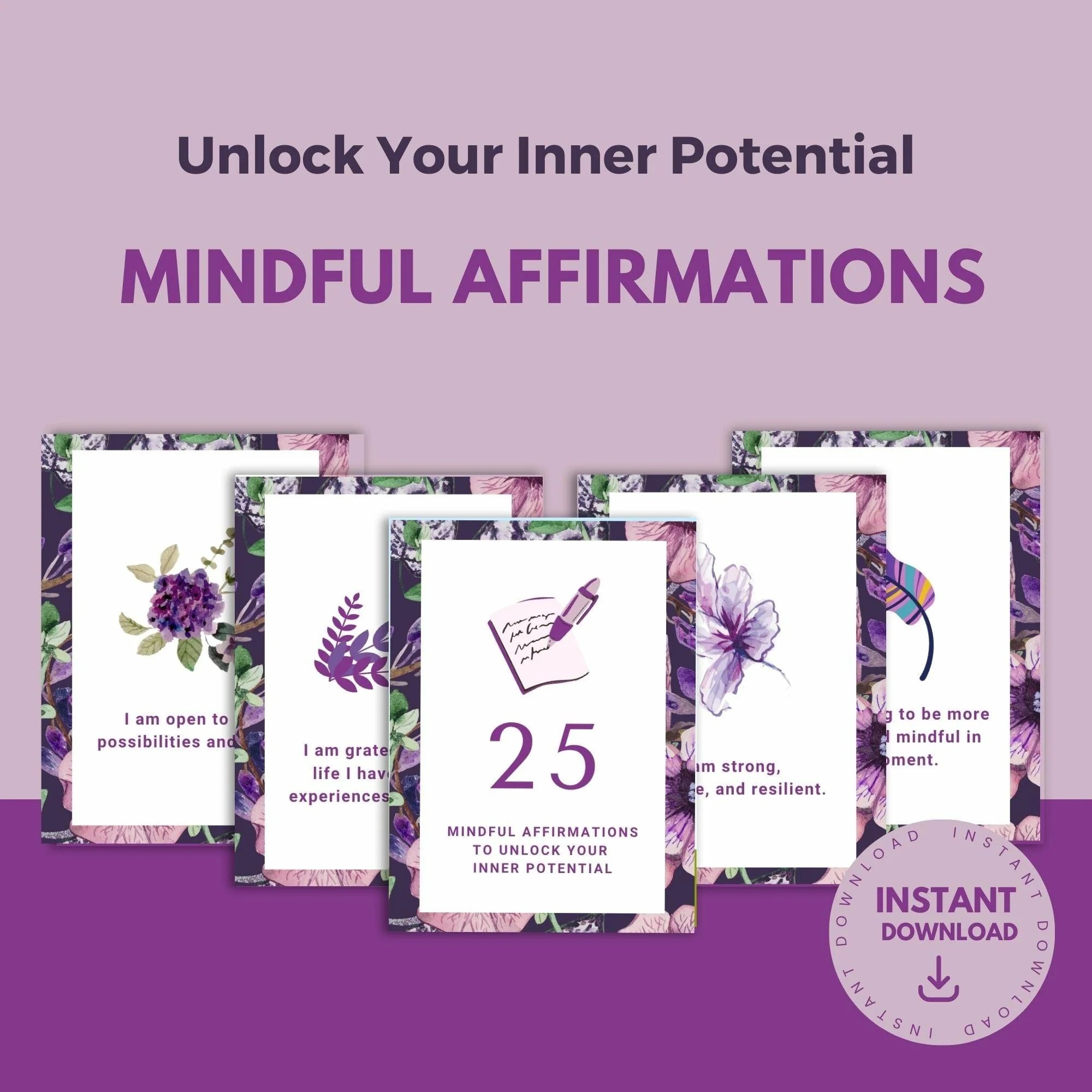 Unlock Your Inner Potential with Mindful Life Affirmations Digital D