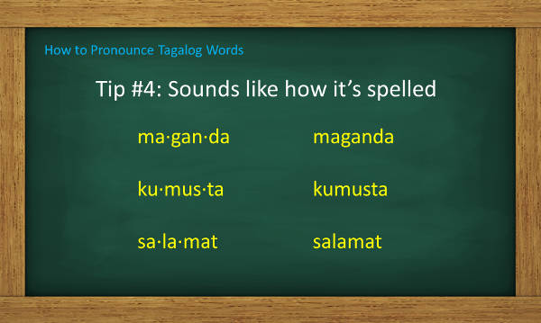 How to pronounce Tagalog words Learning Filipino