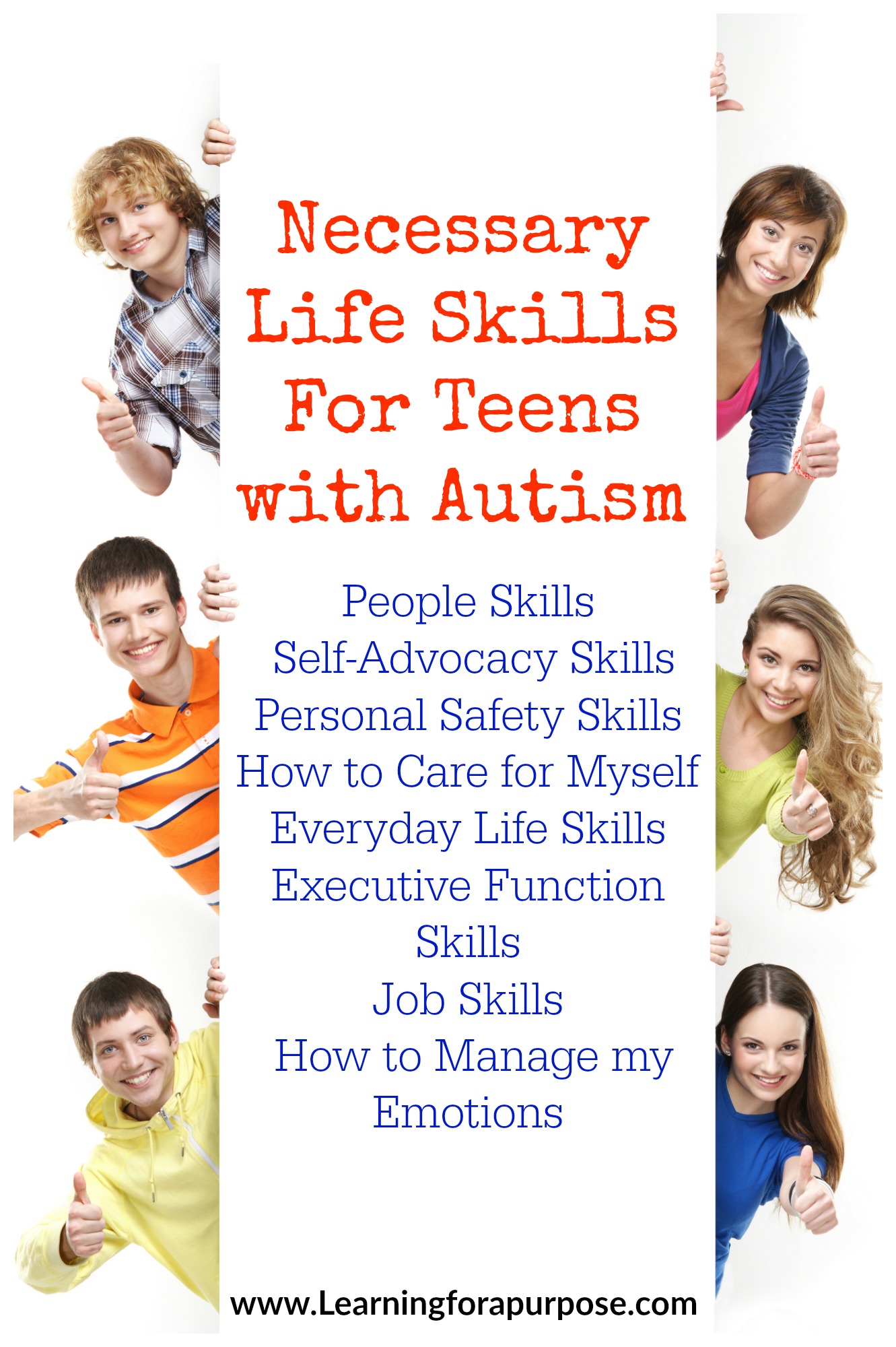 Necessary Life Skills for Teens with Autism Learning For