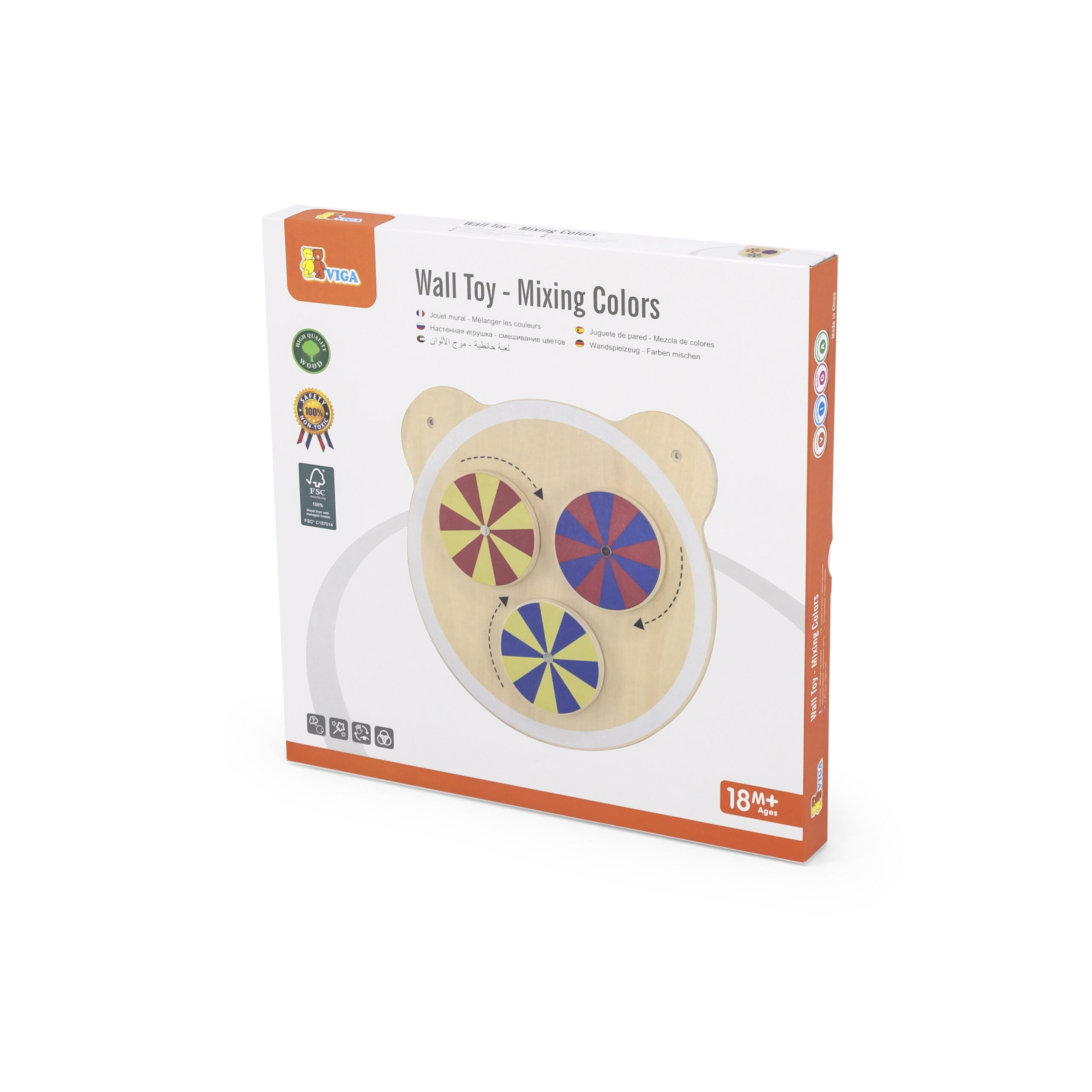 [อายุ 18เดือน+] เกมติดผนังชุดหมีผสมสีสวย (Wall Toy : Mixing Colors