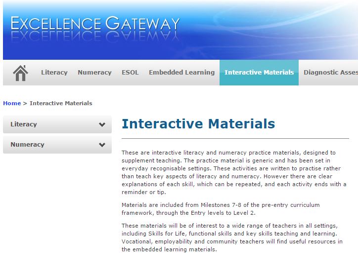 Web-based resources for English and maths | Digital Approaches to 