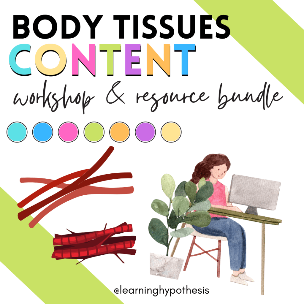 Body Tissues Worksheet Pack and Content The Learning Hypothesis