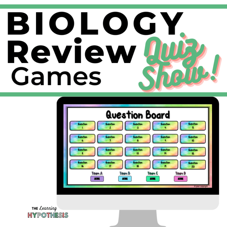 Biology Review Games BUNDLE The Learning Hypothesis