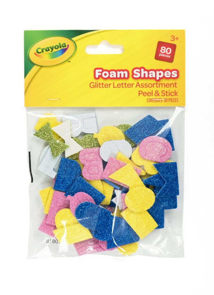 foam glitter letters The Learning Lab
