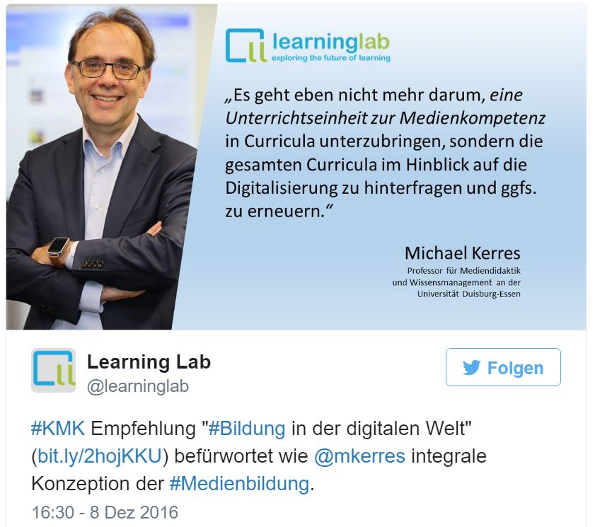 Grundsatzartikel vom Learning Lab zur KMKStrategie Learning Lab