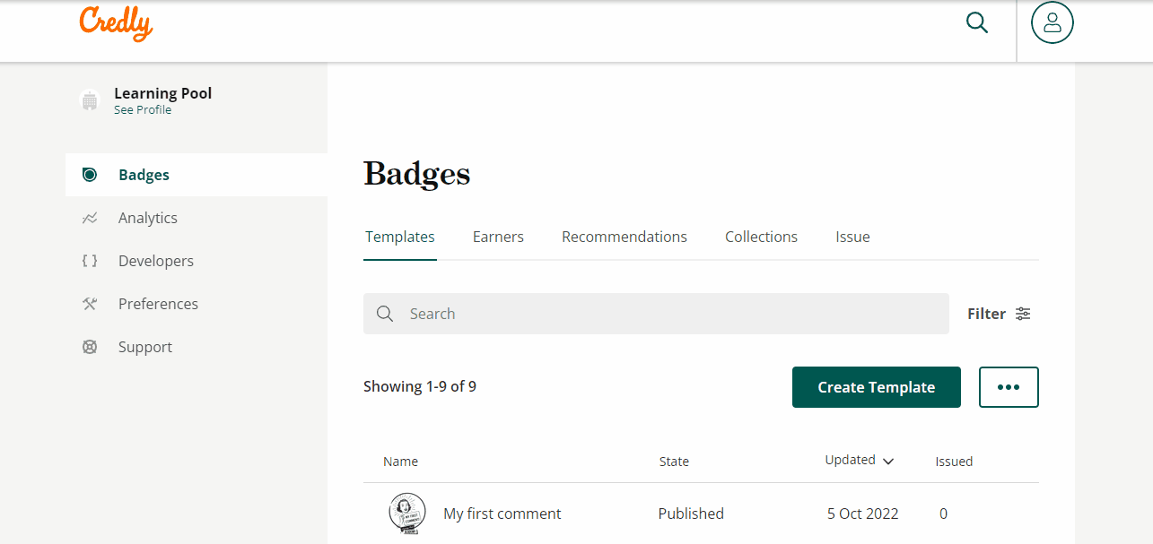 Assign Credly badge Learning Pool Help Centre