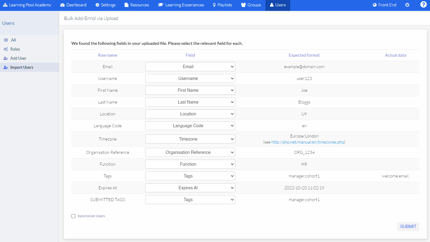 User licenses and active users Learning Pool Help Centre