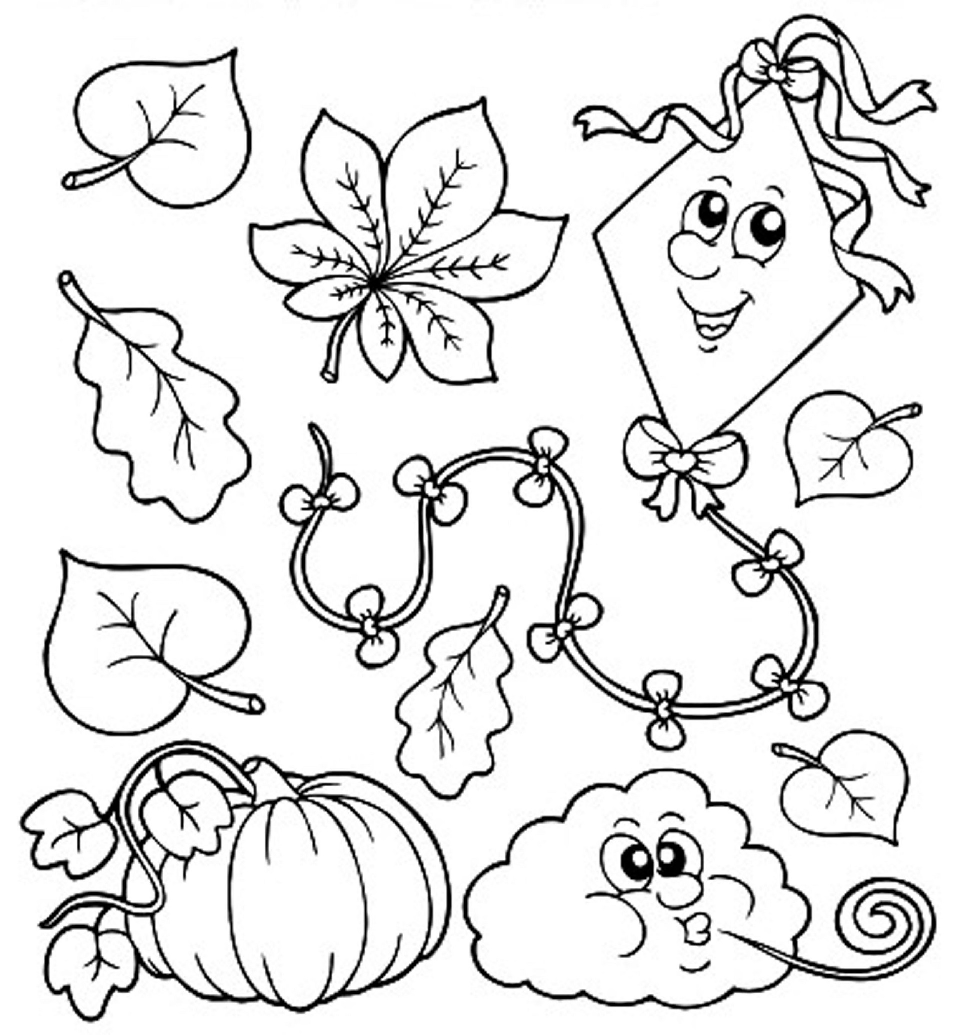 Fall Coloring Pages Full Size Free Sketch Coloring Page