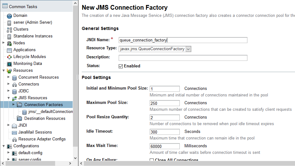 Create Queue Connection Factory in GlassFish Server Learn Programming
