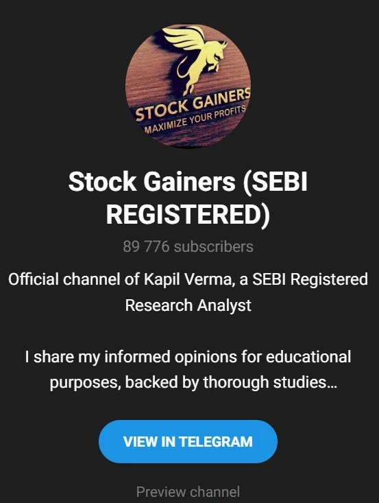 Telegram Channels in India for Stock Market News (Nov 2023) Learning