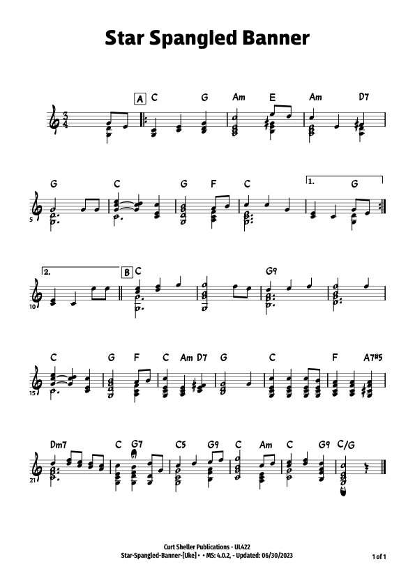 Learning Ukulele with Curt • Star Spangled Banner