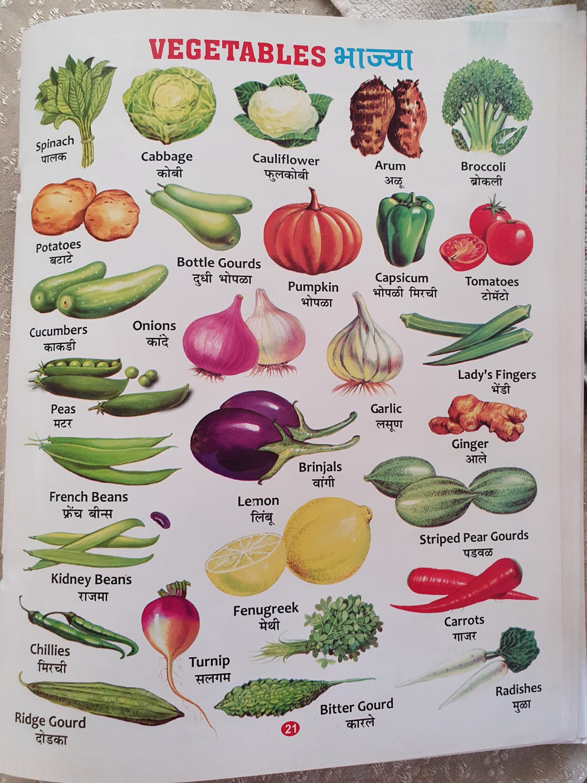 Names of vegetables in Marathi and Hebrew Learn Marathi With Kaushik