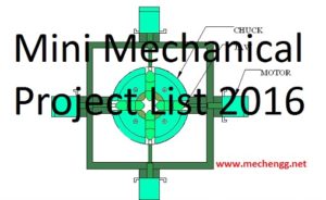 Mini -Low Cost Mechanical Project concepts ,Report Download