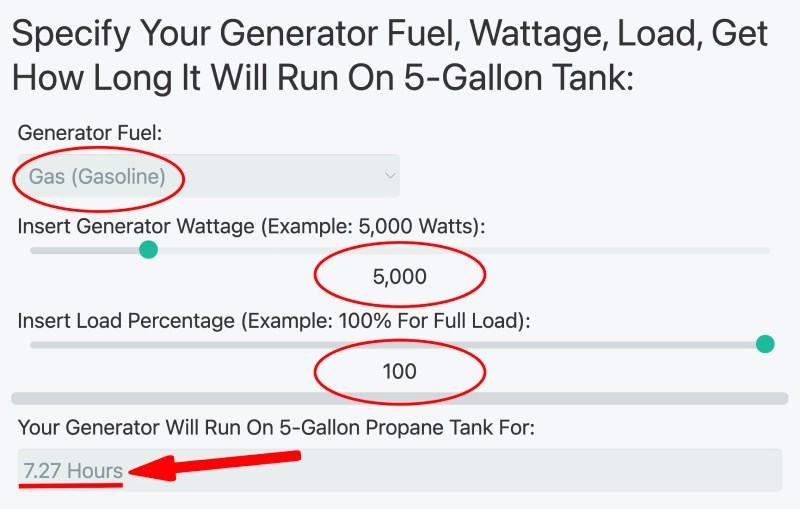 How Long Does A Generator Run On A Full Tank Of Gas at Brad Nieves blog