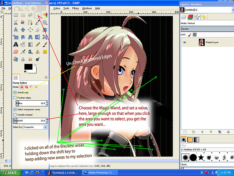 Using the GIMP Levels tool