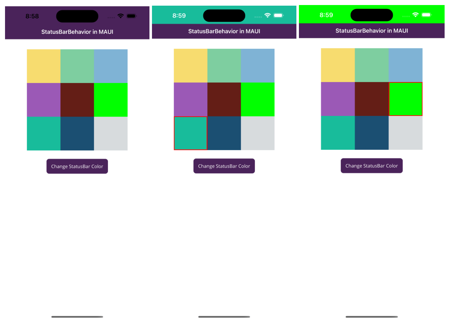 How to change StatusBar color in MAUI Learn Mobile Development