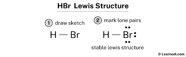 HBr Lewis structure - Learnool