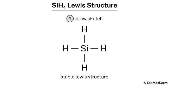 SiH4 Lewis structure - Learnool