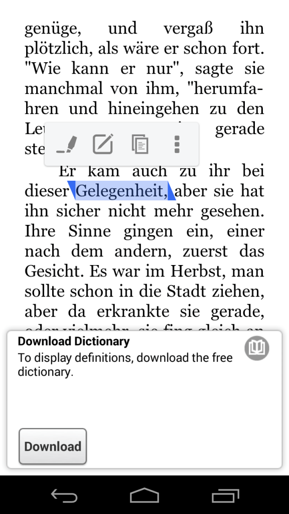 Add a GermanEnglish Dictionary To Your Android Kindle App