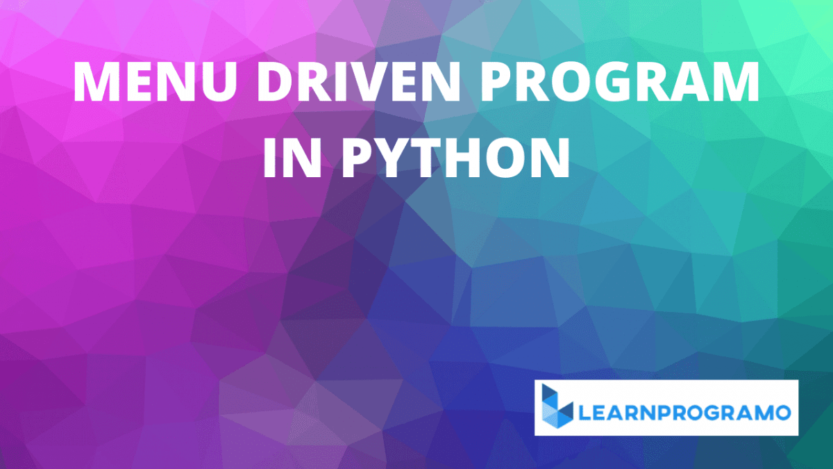 Python Programs Learnprogramo