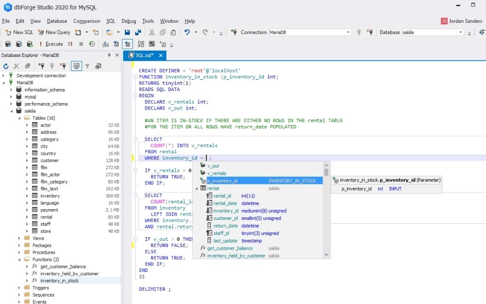 Mysql Table Query Example