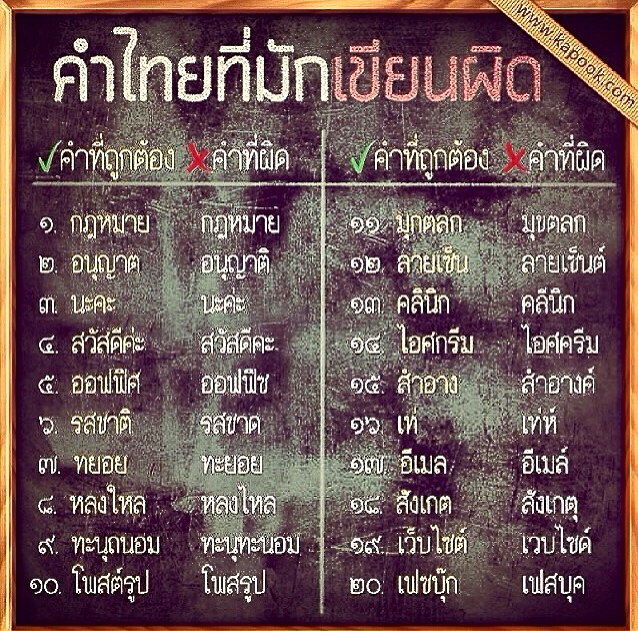 20 Thai Words Most Commonly Misspelled Learn Thai with Mod