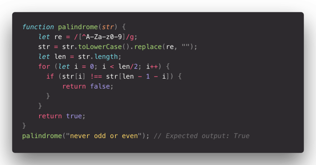 A few succinct ways to solve the Palindrome problem in JavaScript