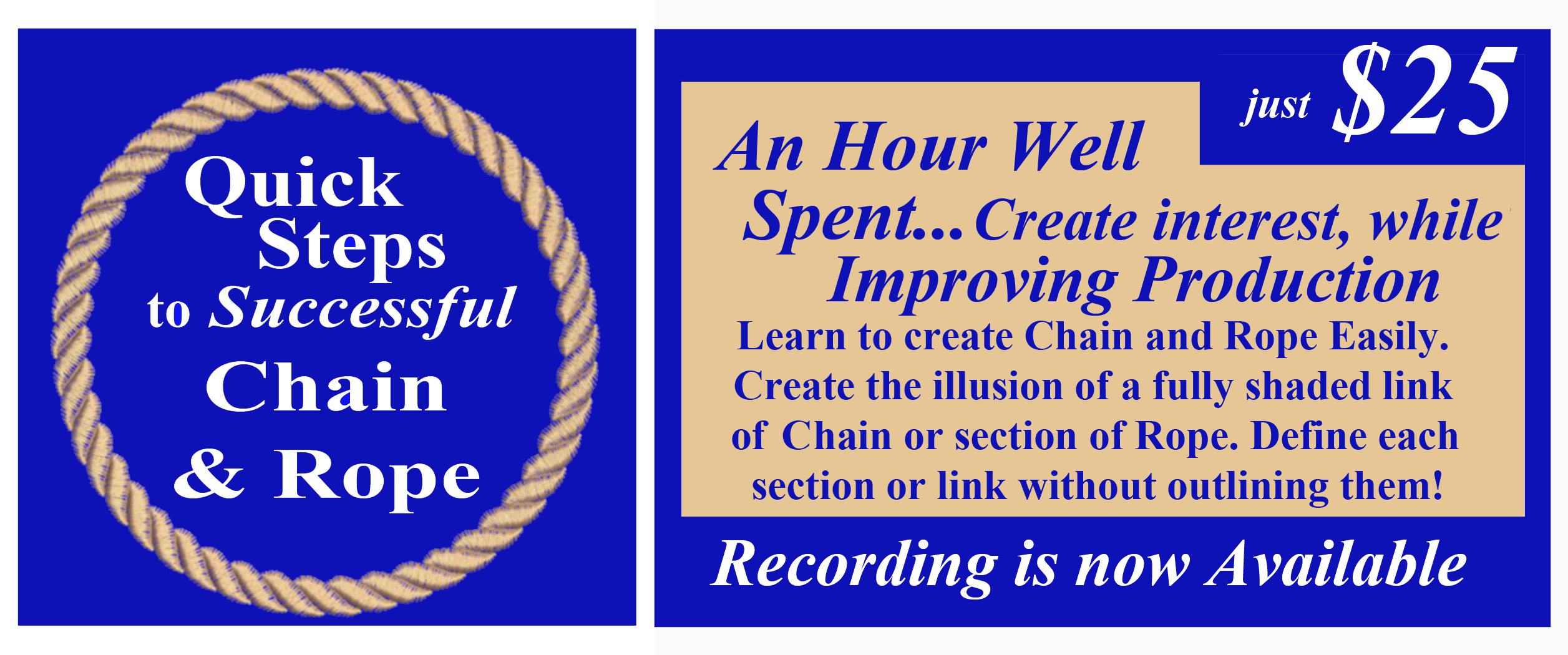NEW inar Creating Rope and Chain Learn to Digitize